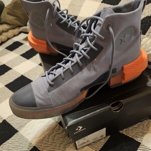Converse Men's High-Top Sneakers - Gray and Orange